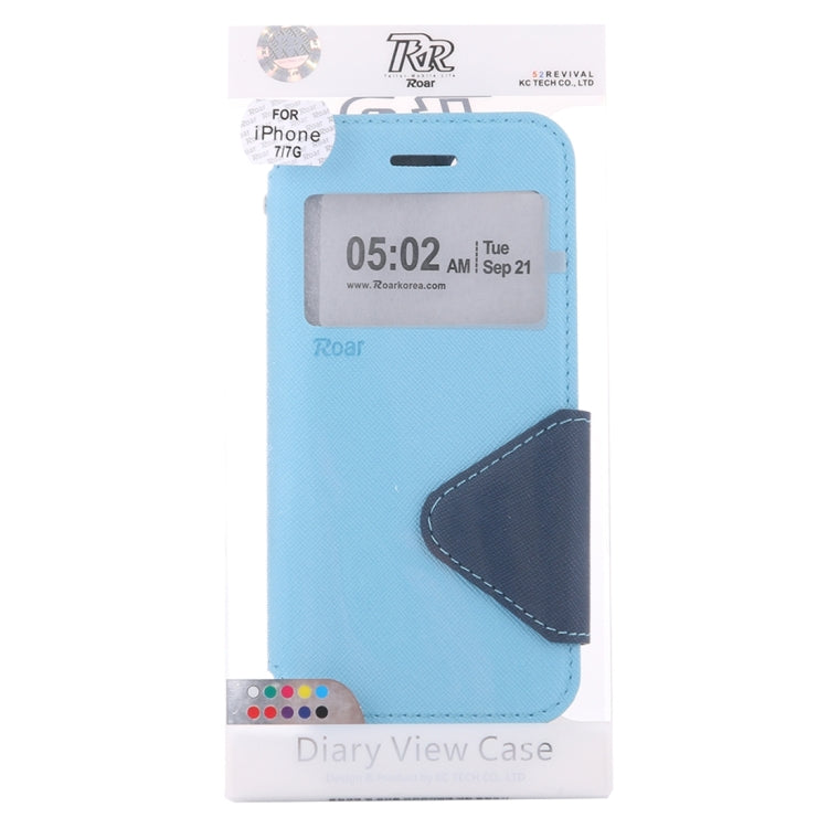 For  iPhone 8 & 7  Cross Texture Horizontal Flip Leather Case with Call Display ID & Holder & Card Slot