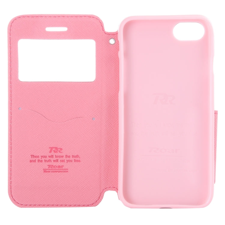 For  iPhone 8 & 7  Cross Texture Horizontal Flip Leather Case with Call Display ID & Holder & Card Slot