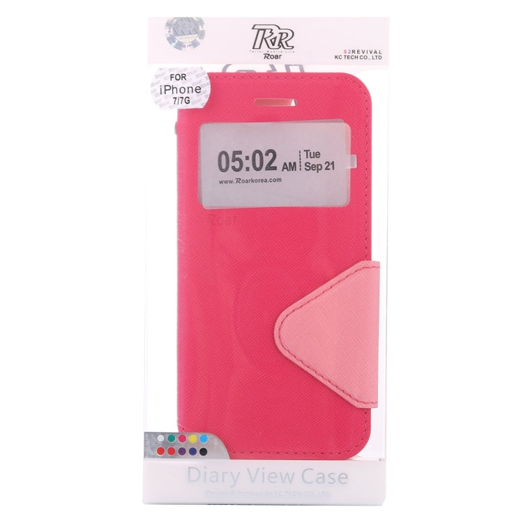 For  iPhone 8 & 7  Cross Texture Horizontal Flip Leather Case with Call Display ID & Holder & Card Slot