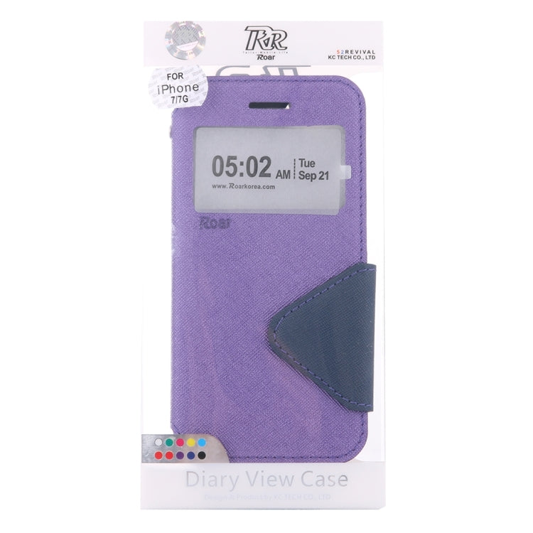 For  iPhone 8 & 7  Cross Texture Horizontal Flip Leather Case with Call Display ID & Holder & Card Slot