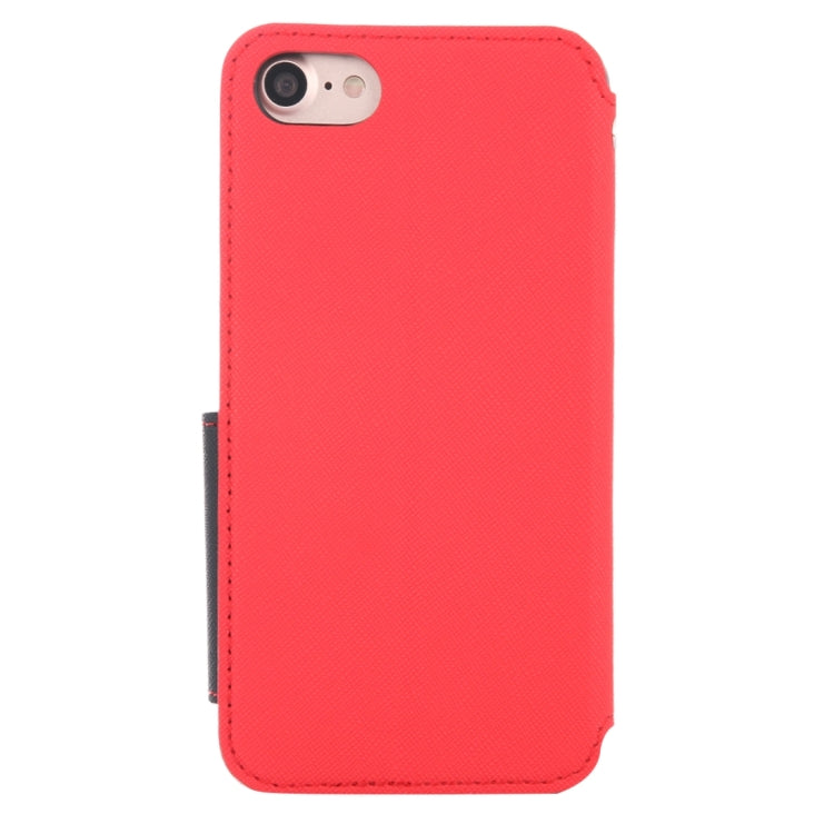 For  iPhone 8 & 7  Cross Texture Horizontal Flip Leather Case with Call Display ID & Holder & Card Slot