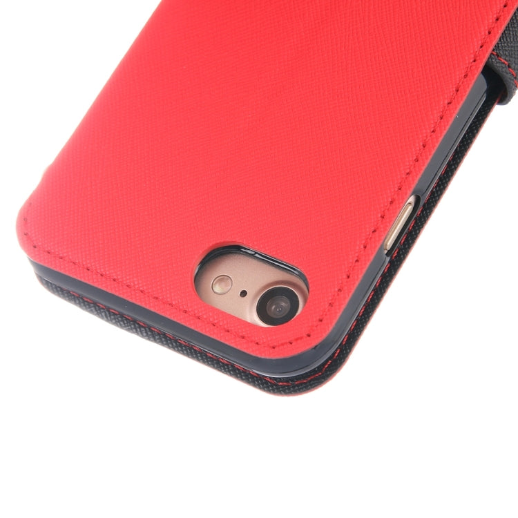 For  iPhone 8 & 7  Cross Texture Horizontal Flip Leather Case with Call Display ID & Holder & Card Slot