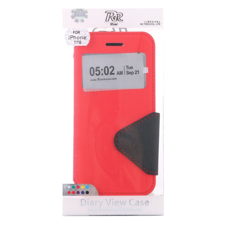 For  iPhone 8 & 7  Cross Texture Horizontal Flip Leather Case with Call Display ID & Holder & Card Slot