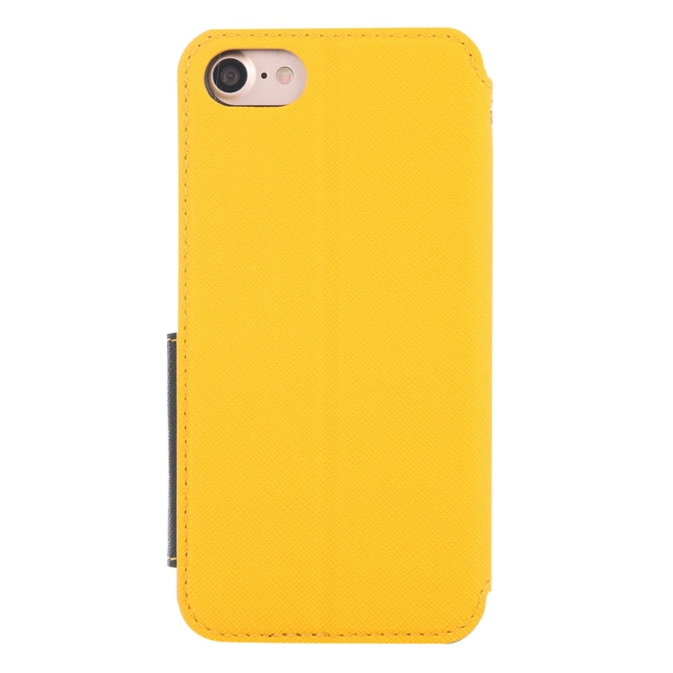 For  iPhone 8 & 7  Cross Texture Horizontal Flip Leather Case with Call Display ID & Holder & Card Slot