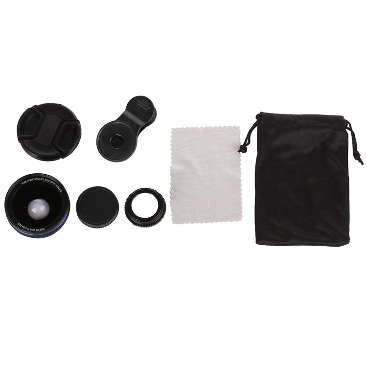Universal 0.6X Wide Angle Lens + Macro Lens with Metal Clip, For iPhone, Samsung, HTC, Sony, Huawei, Xiaomi, Meizu