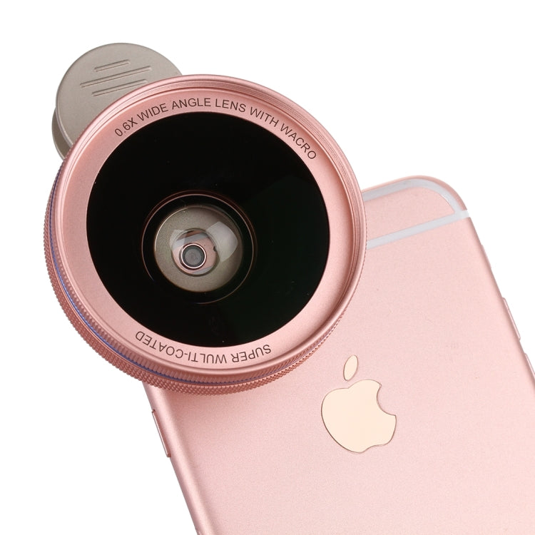 Universal 0.6X Wide Angle Lens + Macro Lens with Metal Clip, For iPhone, Samsung, HTC, Sony, Huawei, Xiaomi, Meizu