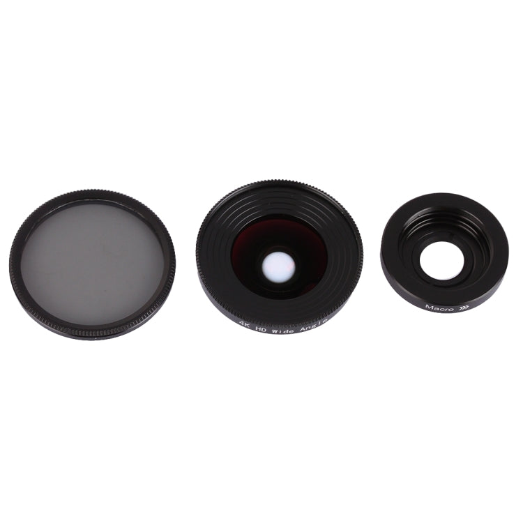 Universal 0.6X Wide Angle Lens + Macro Lens + CPL Filter with Clip, For iPhone, Samsung, HTC, Sony, Huawei, Xiaomi, Meizu