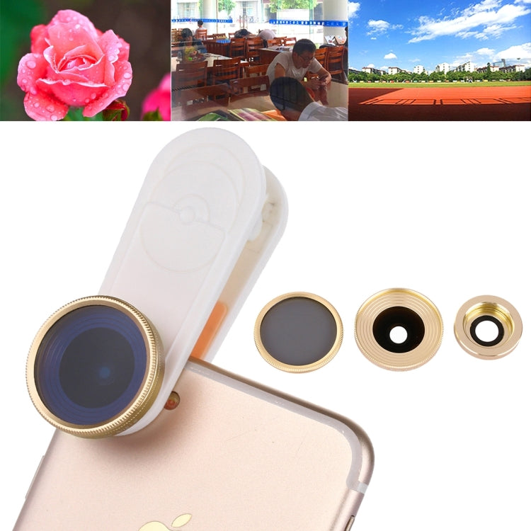 Universal 0.6X Wide Angle Lens + Macro Lens + CPL Filter with Clip, For iPhone, Samsung, HTC, Sony, Huawei, Xiaomi, Meizu