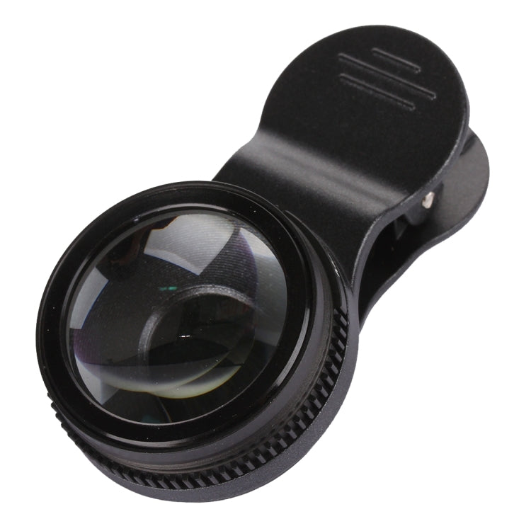 Universal 0.45X Wide Angle Lens + Macro Lens with Metal Clip, For iPhone, Samsung, HTC, Sony, Huawei, Xiaomi, Meizu(Black)