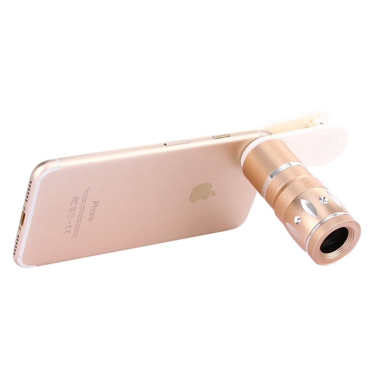 Universal 10X Macro Lens with Easy-pull Lovely Rabbit Clip, For iPhone, Samsung, HTC, Sony, Huawei, Xiaomi, Meizu(Gold)