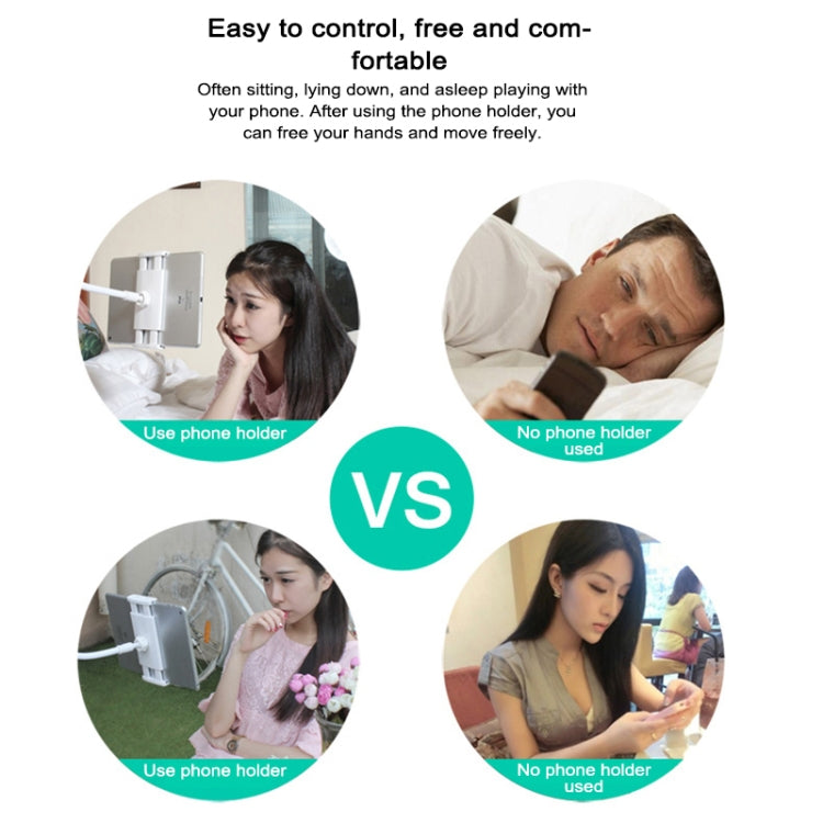 UBN-30 Classic Style Universal 360 Degrees Rotating Detachable Two-stage Lazy Bracket Mobile Phone / Tablet Desktop Bracket with Bilateral Pull Chuck