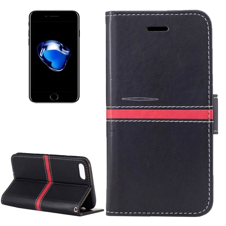 For  iPhone 8 & 7  Crazy Horse Texture PU Leather Horizontal Flip Leather Case with Holder & Card Slots & Wallet & Photo Frame & Lanyard