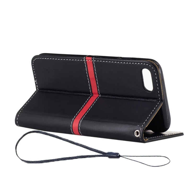 For  iPhone 8 & 7  Crazy Horse Texture PU Leather Horizontal Flip Leather Case with Holder & Card Slots & Wallet & Photo Frame & Lanyard
