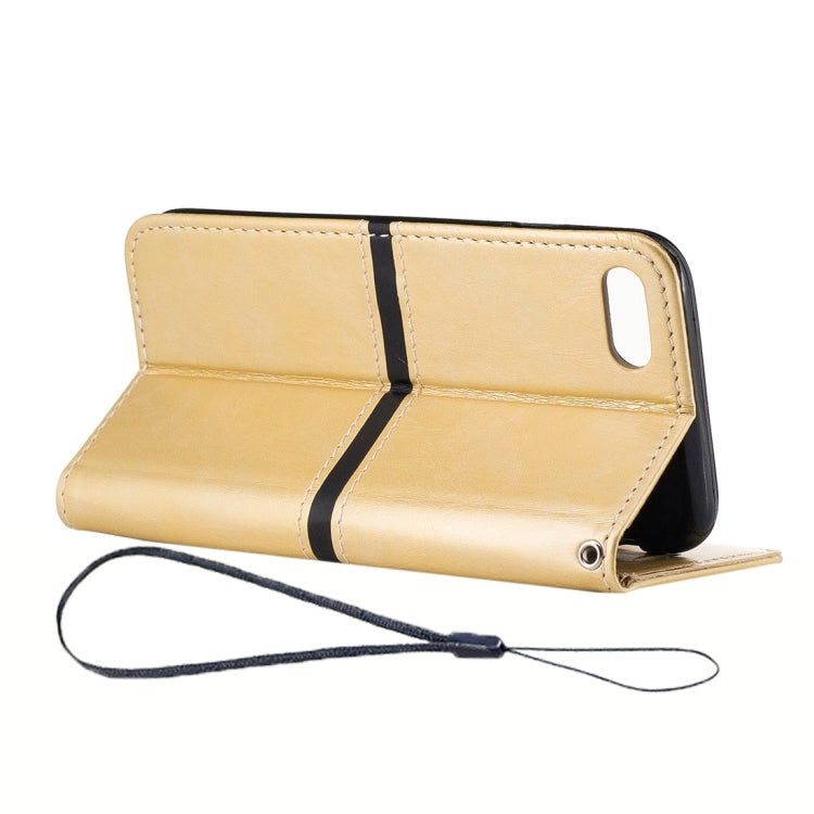 For  iPhone 8 & 7  Crazy Horse Texture PU Leather Horizontal Flip Leather Case with Holder & Card Slots & Wallet & Photo Frame & Lanyard