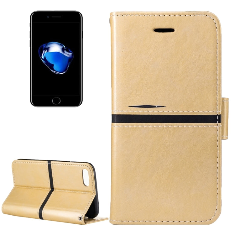 For  iPhone 8 & 7  Crazy Horse Texture PU Leather Horizontal Flip Leather Case with Holder & Card Slots & Wallet & Photo Frame & Lanyard