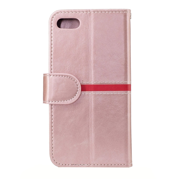 For  iPhone 8 & 7  Crazy Horse Texture PU Leather Horizontal Flip Leather Case with Holder & Card Slots & Wallet & Photo Frame & Lanyard