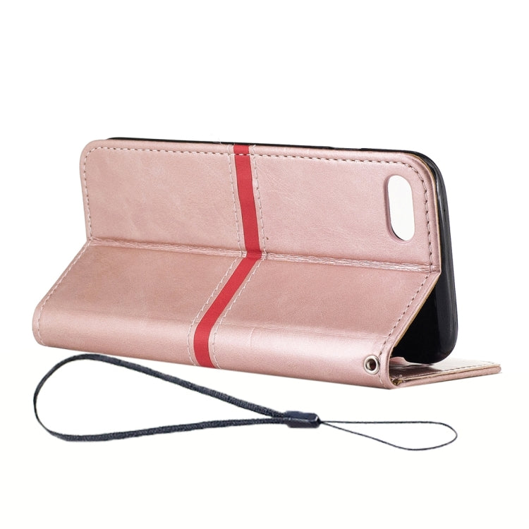 For  iPhone 8 & 7  Crazy Horse Texture PU Leather Horizontal Flip Leather Case with Holder & Card Slots & Wallet & Photo Frame & Lanyard
