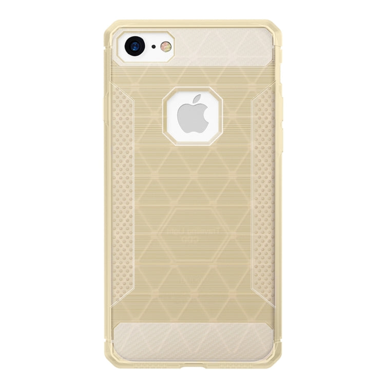 For  iPhone 8 & 7  Brushed Carbon Fiber Texture Shockproof TPU Protective Cover Case