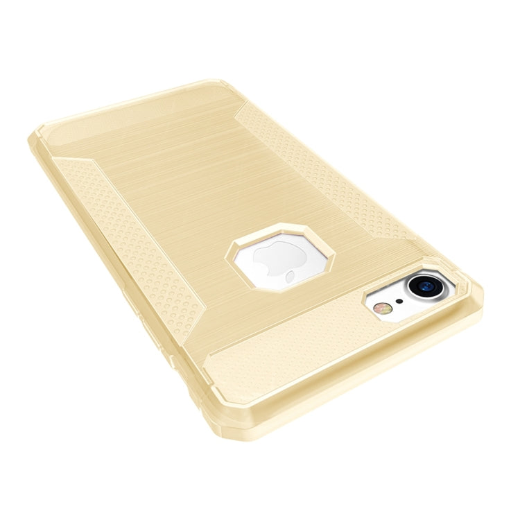 For  iPhone 8 & 7  Brushed Carbon Fiber Texture Shockproof TPU Protective Cover Case