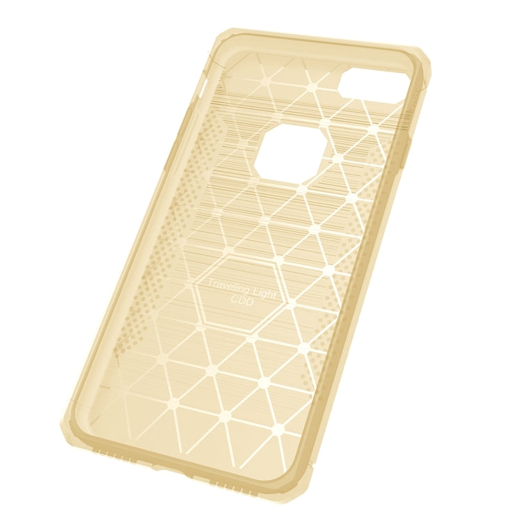 For  iPhone 8 & 7  Brushed Carbon Fiber Texture Shockproof TPU Protective Cover Case