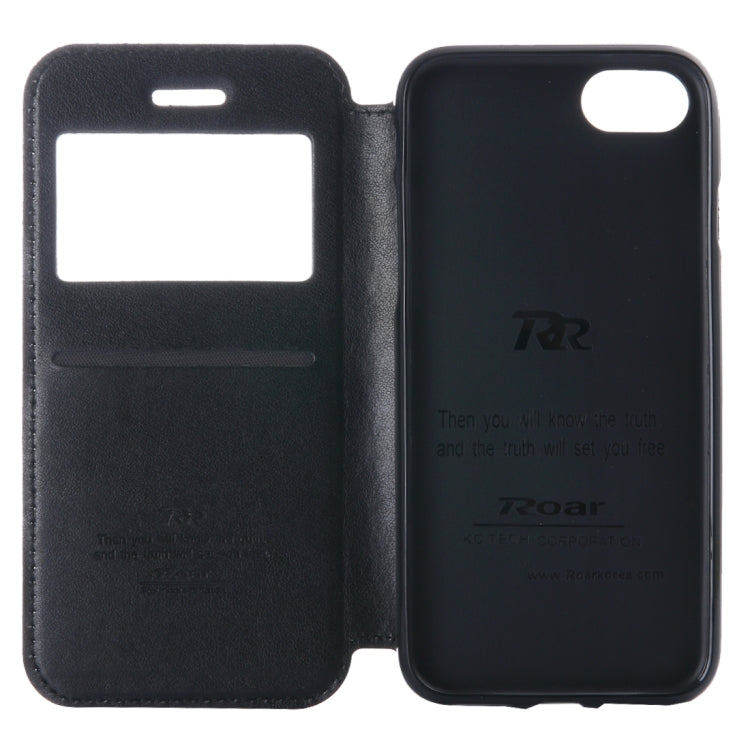 For  iPhone 8 & 7  Crazy Horse Texture Horizontal Flip Leather Case with Call Display ID & Holder & Card Slot