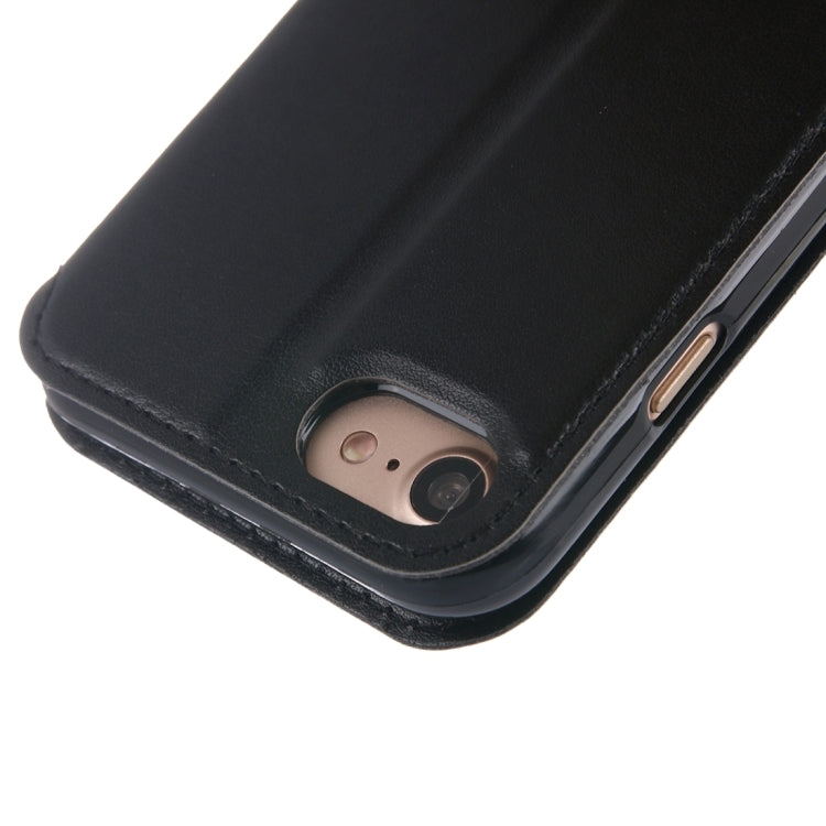 For  iPhone 8 & 7  Crazy Horse Texture Horizontal Flip Leather Case with Call Display ID & Holder & Card Slot
