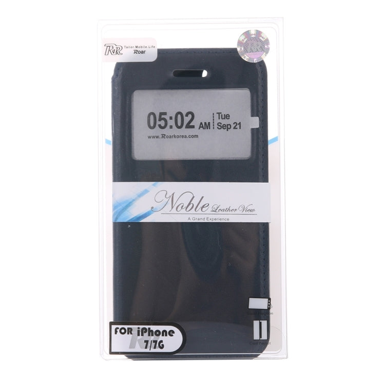 For  iPhone 8 & 7  Crazy Horse Texture Horizontal Flip Leather Case with Call Display ID & Holder & Card Slot