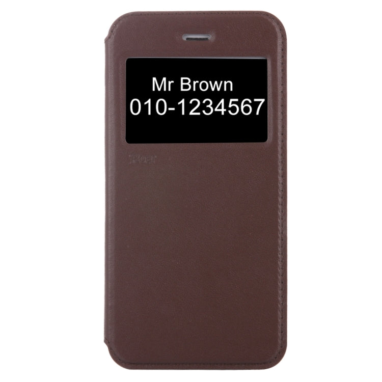 For  iPhone 8 & 7  Crazy Horse Texture Horizontal Flip Leather Case with Call Display ID & Holder & Card Slot