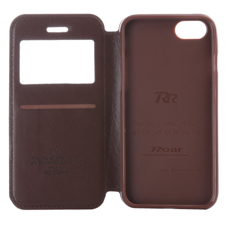 For  iPhone 8 & 7  Crazy Horse Texture Horizontal Flip Leather Case with Call Display ID & Holder & Card Slot