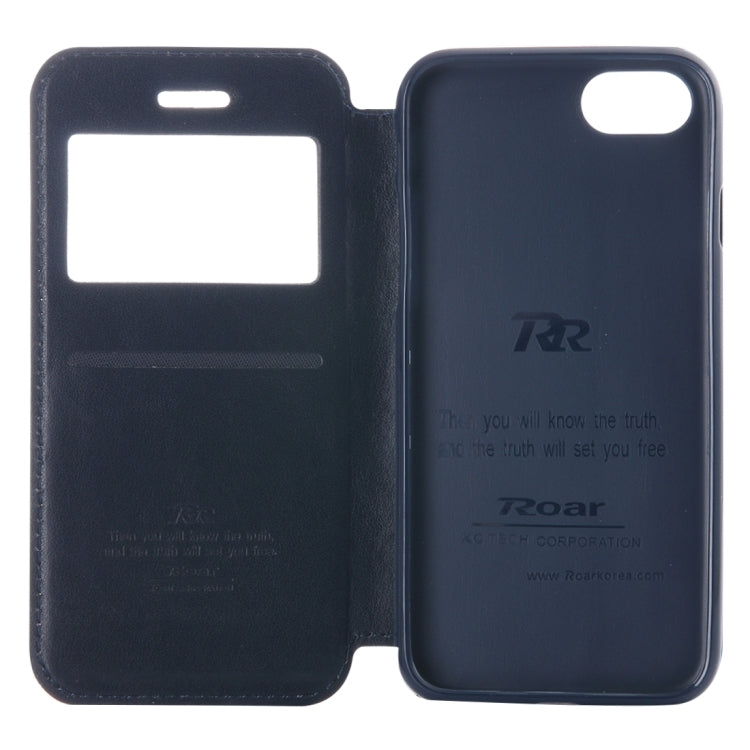 For  iPhone 8 & 7  Crazy Horse Texture Horizontal Flip Leather Case with Call Display ID & Holder & Card Slot
