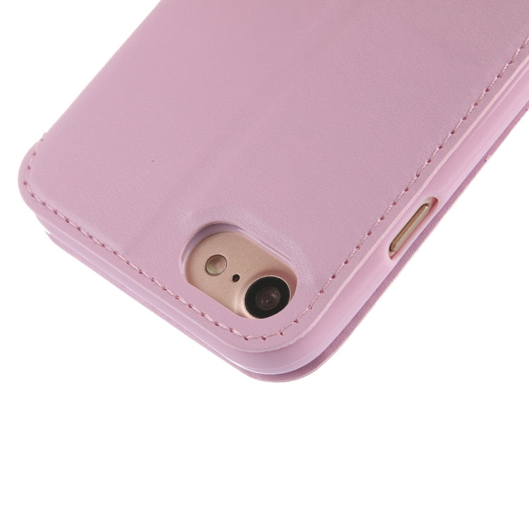 For  iPhone 8 & 7  Crazy Horse Texture Horizontal Flip Leather Case with Call Display ID & Holder & Card Slot