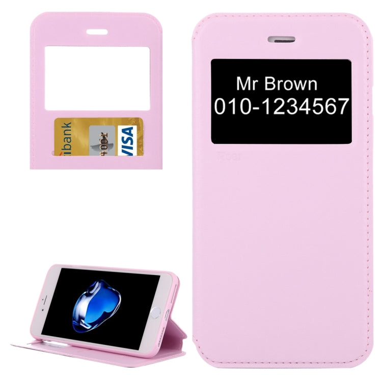 For  iPhone 8 & 7  Crazy Horse Texture Horizontal Flip Leather Case with Call Display ID & Holder & Card Slot