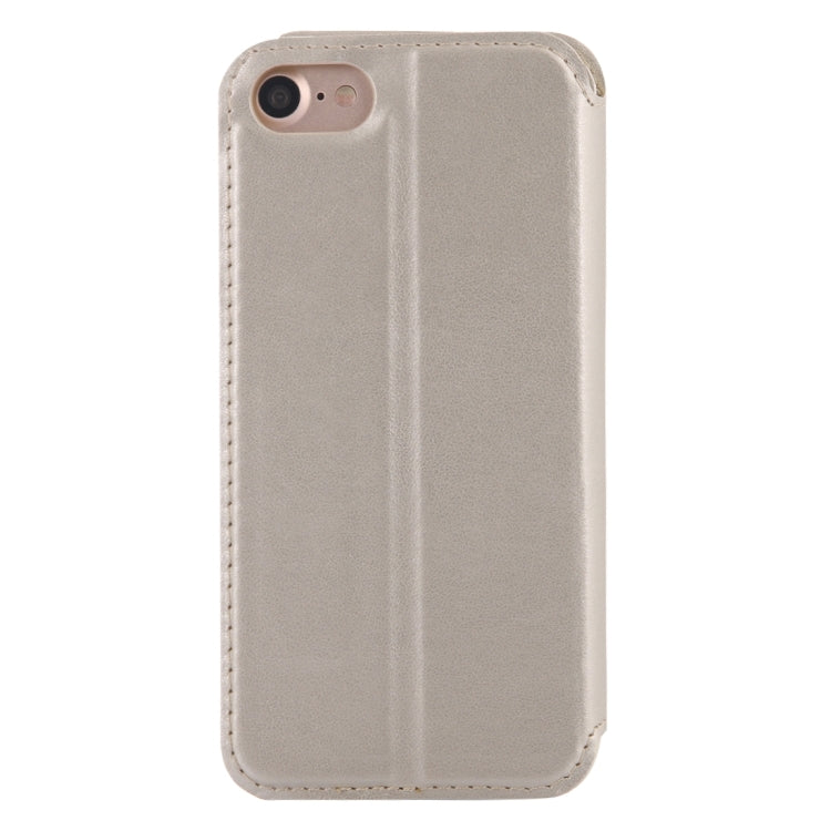 For  iPhone 8 & 7  Crazy Horse Texture Horizontal Flip Leather Case with Call Display ID & Holder & Card Slot