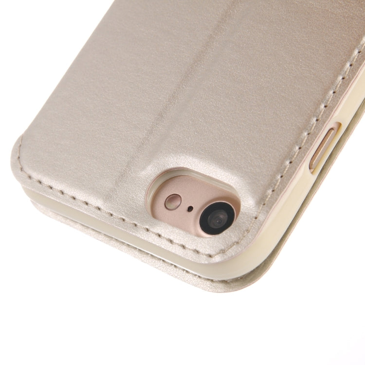 For  iPhone 8 & 7  Crazy Horse Texture Horizontal Flip Leather Case with Call Display ID & Holder & Card Slot