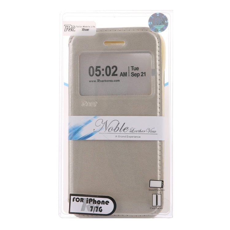 For  iPhone 8 & 7  Crazy Horse Texture Horizontal Flip Leather Case with Call Display ID & Holder & Card Slot