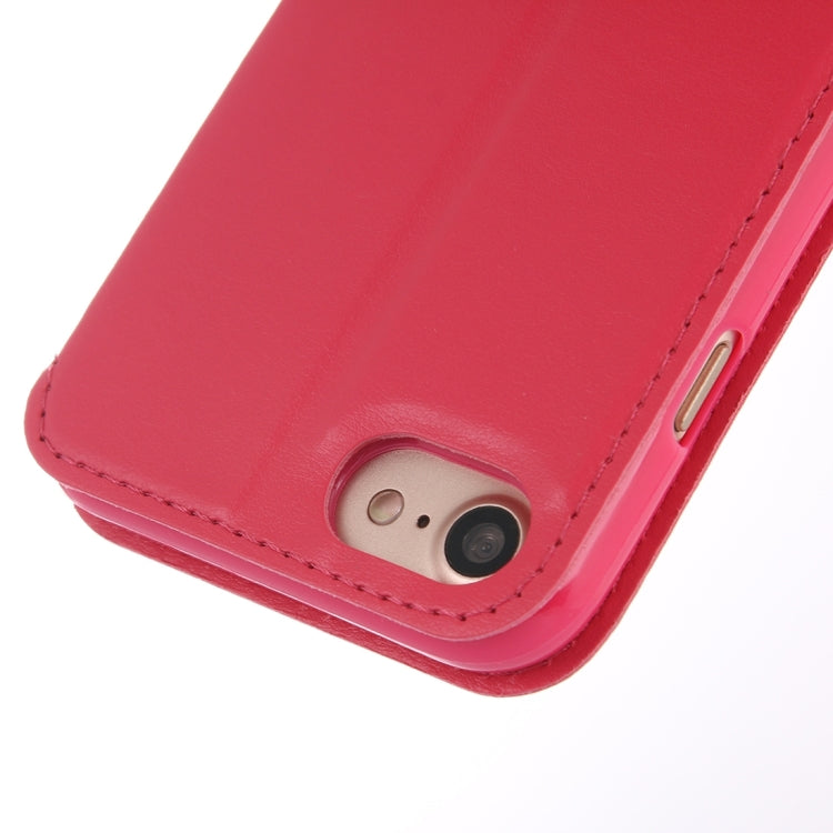 For  iPhone 8 & 7  Crazy Horse Texture Horizontal Flip Leather Case with Call Display ID & Holder & Card Slot