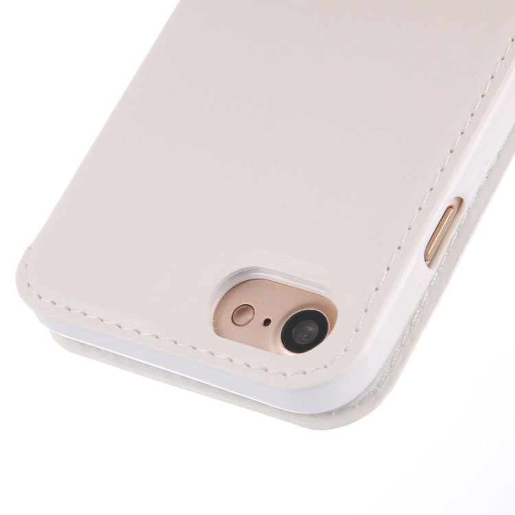For  iPhone 8 & 7  Crazy Horse Texture Horizontal Flip Leather Case with Call Display ID & Holder & Card Slot