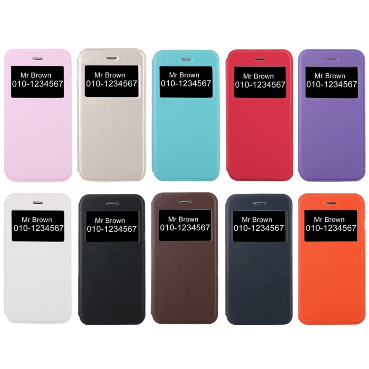 For  iPhone 8 & 7  Crazy Horse Texture Horizontal Flip Leather Case with Call Display ID & Holder & Card Slot