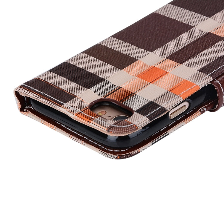 For  iPhone 8 & 7  Grid Texture Horizontal Flip Leather Case with Holder & Card Slots & Wallet
