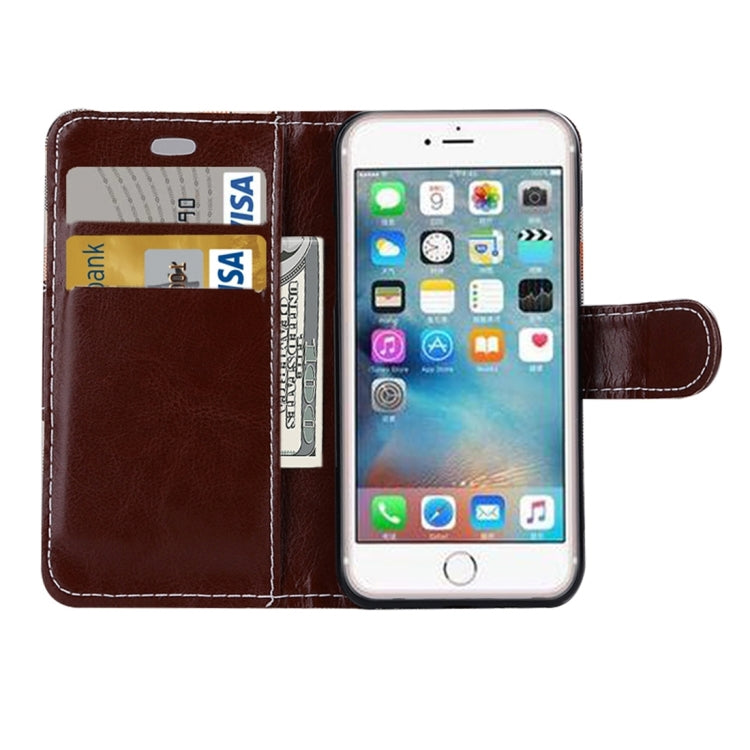 For  iPhone 8 & 7  Grid Texture Horizontal Flip Leather Case with Holder & Card Slots & Wallet