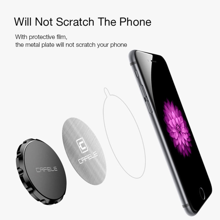 CAFELE Universal Flat Type Bright Surface Magnetic Gear Suction Bracket, for iPhone, Samsung, Huawei, Lenovo, Xiaomi, Sony, HTC