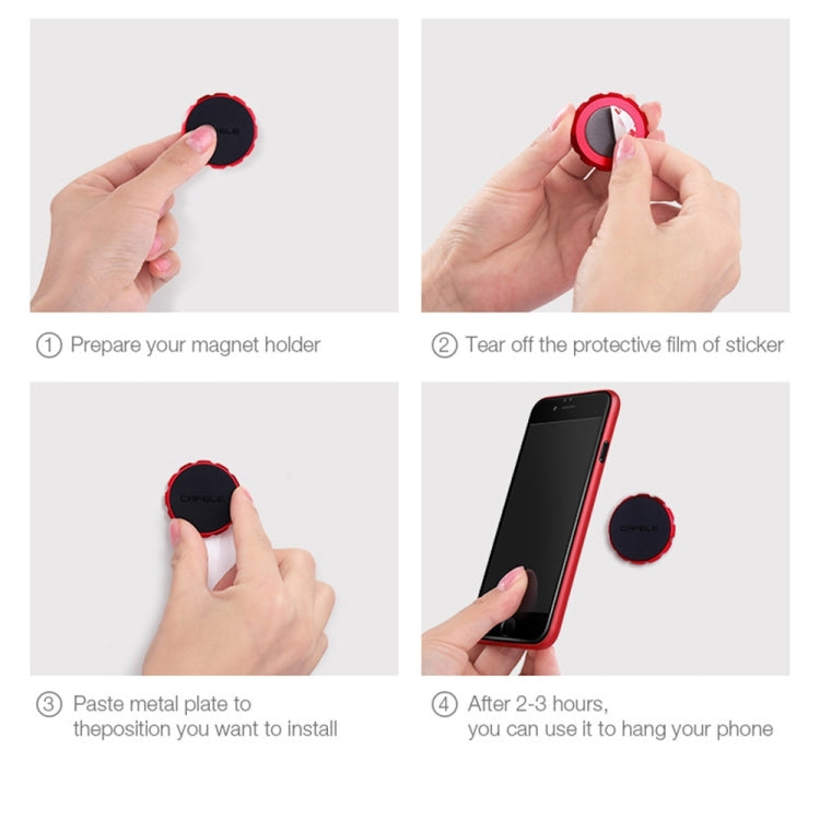 CAFELE Universal Flat Type Bright Surface Magnetic Gear Suction Bracket, for iPhone, Samsung, Huawei, Lenovo, Xiaomi, Sony, HTC