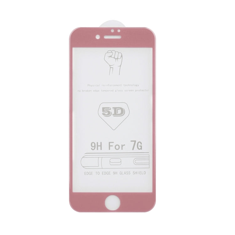 For iPhone 7 Angibabe 0.3mm 9H Surface Hardness 5D Curved Silk-screen Tempered Glass Screen Protector Film