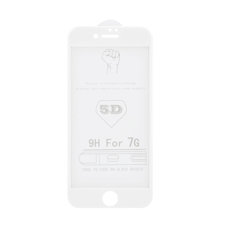 For iPhone 7 Angibabe 0.3mm 9H Surface Hardness 5D Curved Silk-screen Tempered Glass Screen Protector Film