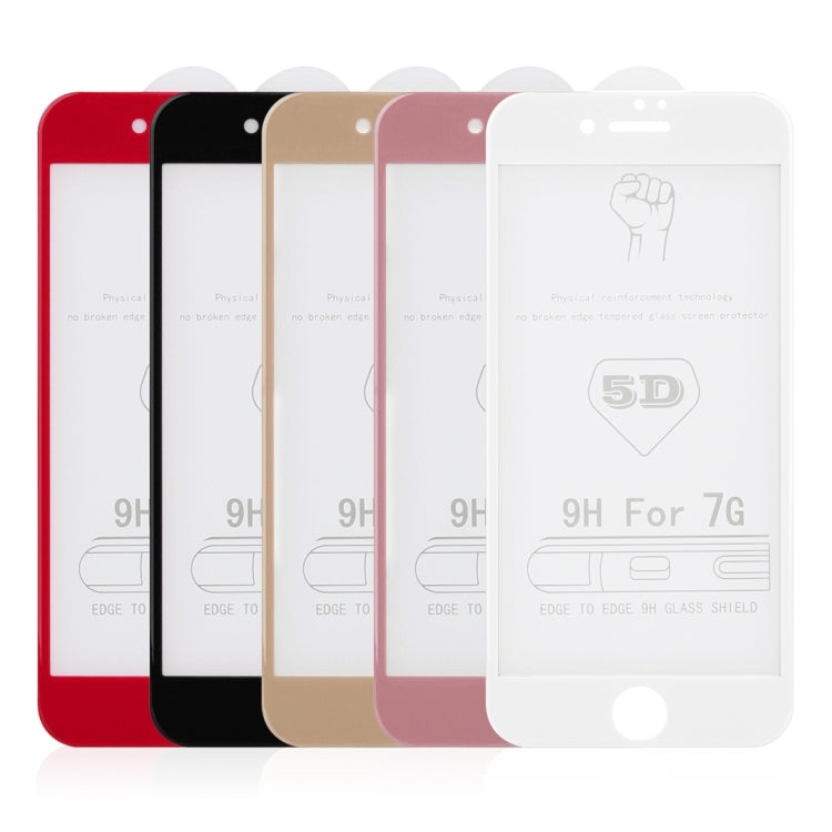 For iPhone 7 Angibabe 0.3mm 9H Surface Hardness 5D Curved Silk-screen Tempered Glass Screen Protector Film
