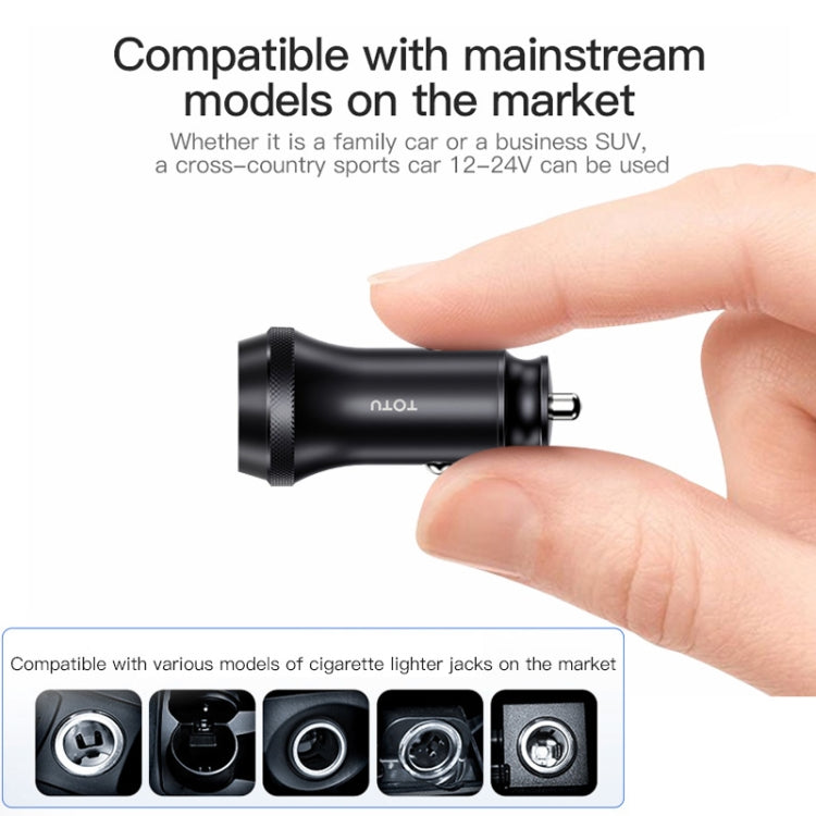 TOTUDESIGN DCCPD-01 Armor Series 36W PD USB-C / Type-C + QC 3.0 USB-A Fast Charging Car Charger