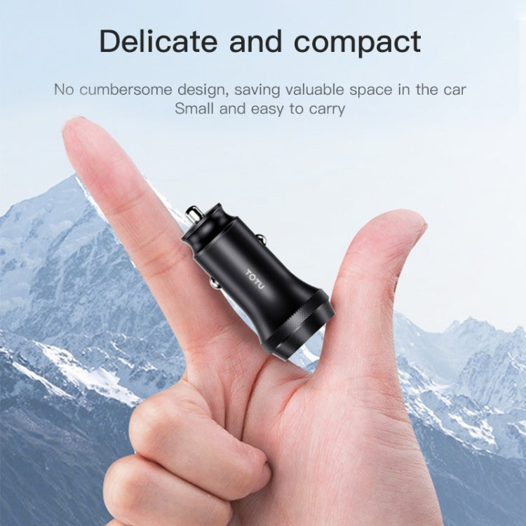 TOTUDESIGN DCCPD-01 Armor Series 36W PD USB-C / Type-C + QC 3.0 USB-A Fast Charging Car Charger