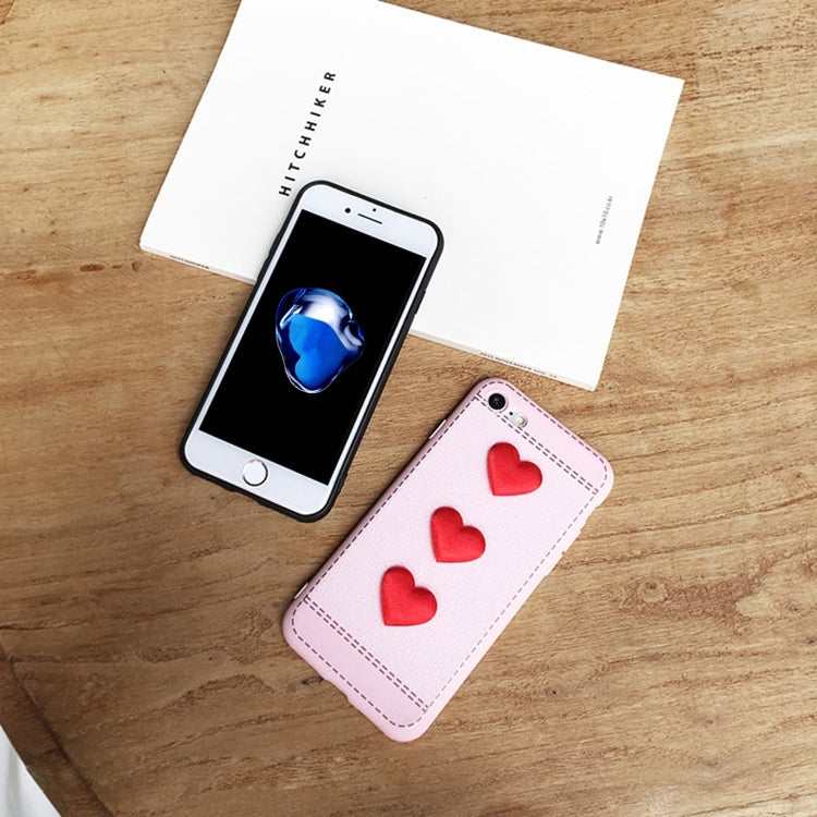 For  iPhone 8 & 7  Red Heart Full Coverage Protective Back Cover Case