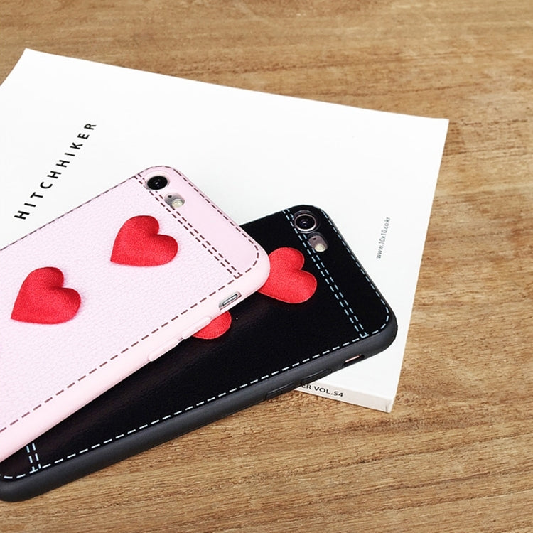 For  iPhone 8 & 7  Red Heart Full Coverage Protective Back Cover Case