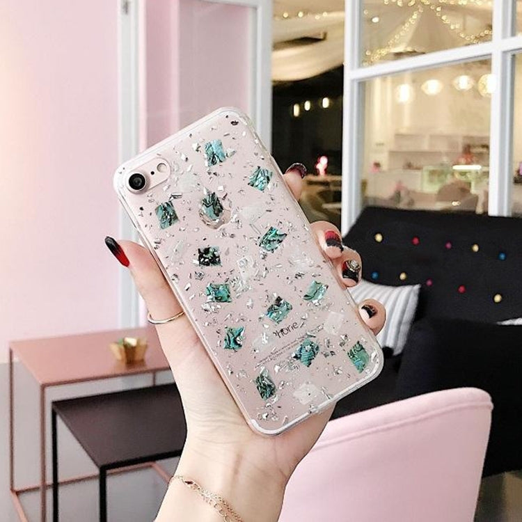 For  iPhone 8 & 7  Profusion Silver Foil Transparent Protective Back Cover Case